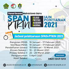 Pengumuman pendaftaran span ptkin 2021. Informasi Pendaftaran Span Ptkin 2021 Akademik Iain Pontianak