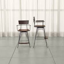 Shop Elston Swivel Bar Stools Handworked Metal Rods Engineer An Open Architectural Framework For Elston S B Bar Stools Swivel Bar Stools White Kitchen Chairs