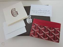 Black coated made in france goyard box, tag, and dust cloth are included. Goyard Card Holder Wallet Red Rare Mint W Box Dust Cover Papers 373006836
