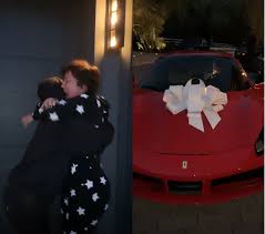 Kylie jenner is famous for love for cars. Kylie Jenner Surprised Kris Jenner With A 250 000 Red Ferrari For Her Birthday