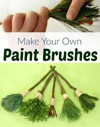 Diy Nature Paint Brushes For Kids Nature Kids Nature Paintings Paint Brushes