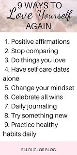 Oct 18, 2019 · in order to find yourself again in a relationship, you have to love yourself too. How To Fall In Love With Yourself Again What Is Self Self Positive Affirmations