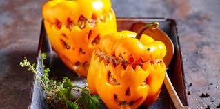 Poivrons Farcis D Halloween Poivrons Farcis Recette Halloween Facile Recettes Halloween