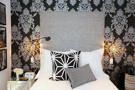 Black And White Accent Wallpaper Black White Damask Wallpaper Accent Wall Damask Wallpaper Bedroom Crosses Decor Grey Headboard