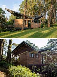 The three bedrooms only accessed through the wedge are situated on the block facing west. Gorgeous Houses With Butterfly Roofs And Trendy Designs