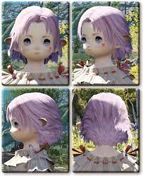 nemuko ff14 ララフェル女性の髪型 ララフェル キャラクターコンセプト イラスト