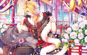 Wallpaper Flowers Anime Art Guy Touken Ranbu Images For Desktop Section Syonen Download