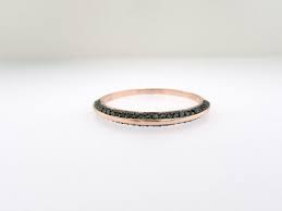 3.49 ctw stacking eternity ring set. Black Diamond Wedding Ring Half Eternity Wedding Band Rose Gold Knife Edge Anniversary Ring Stackable Wedding Band 0 30 Carat Handmade