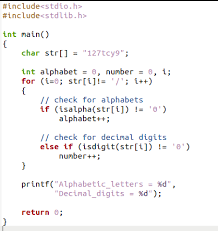 It can be easily observed that the alphabetical letters a, i, q, j, y, all have the numerical value of 1, the letters b, k, r, the numerical . Isdigit C