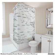 Birch Tree Shower Curtain Modern Country Forest Rustic Birch Tree Bark Shower Curtain Tree Shower Curtains Shower Curtain Curtains