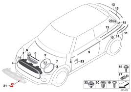 Mini Genuine Headlight Trim Ring Right O S Driver Side F55 F56 F57 51137300632 5056162849525 Ebay
