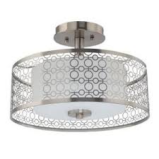 Home Decorators Collection 1 Light Brushed Nickel Led Semi Flush Mount Light 791 Semi Flush Mount Lighting Semi Flush Ceiling Lights Flush Mount Ceiling Lights