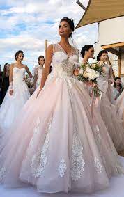Romantic Blush Wedding Dress By Victoria Soprano Jakline Ball Gown From The Love In Paris Bridal Colle Wedding Dresses Pink Wedding Dresses Ball Gowns Wedding