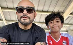 Goal! John John Garcia reports for soccer dad duty