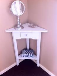 Refinished Corner Table And Mini Vanity Corner Table Small Corner Table Small Bathroom Table