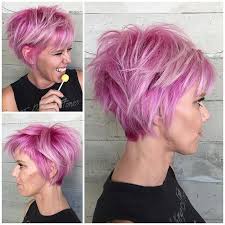 Pink never goes out of style! Bubblegum Pink Hair Color And Messy Short Hairstyle Short Haircut By Alexis Thurston Www Hotonbeauty Com Hair Styles Hair Color Pink Bubblegum Pink Hair