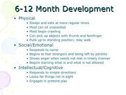 6 12 Month Development Development Human Development Emotional Development