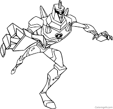 The design of this concept uses various colors to represent variations of jockey shirts. Ben 10 Coloring Pages Coloringall