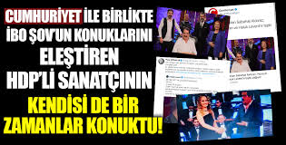 Sanatçi hüseyi̇n turan bi̇zi̇m tv'de: Hdp Li Pinar Aydinlar Cumhuriyet Ile Birlikte Elestirdigi Ibo Sov Ada Kendisi De Bir Zamanlar Konuktu