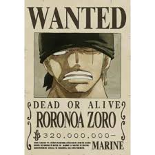 One piece latest wanted posters luffy chopper usopp world luggage stickers. Poster Buronan Roronoa Zoro One Piece Laminasi Laminating