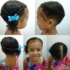 Mixed Girls Hairstyles Flat Twist Into A Side Pony Tail Mixed Kids Hairstyles Mixed Girl Hairstyles Kids Hairstyles