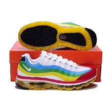 Mens Nike Air Max 95 360 Sneakers White Blue Red Yellow Mx 387 Via Polyvore Nike Air Max Nike Nike Air Max 95