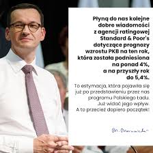 Najgorsze przed nami, przestrzegał dziś w sejmie premier mateusz morawiecki: Polskilad Oznacza Szybszy Wzrost Mateusz Morawiecki Facebook