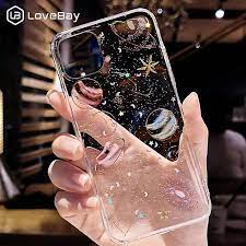 Lovebay Glitter Bling Stars Moon Case For Iphone 11 Pro X Xr Xs Max 7 8 6 6s Plus Clear Planet Phone Cases So Iphone Transparent Case Iphone Iphone Phone Cases