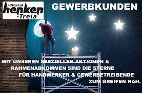 Gegen abschottung von rechts und links. Gewerbekunden Autohaus Henken