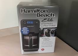 1.2 hamilton beach (47950) coffee maker with 12 cup capacity & internal storage coffee pot, brewstation, black/stainless steel. Java All Day With The Hamilton Beach Elite Programmable Coffee Maker