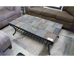 Norfolk industrial loft round metal stone patio coffee. 4pc Stone Top Coffee Table Set Coffee Table 2 End Tables One Corner Tile On One End Table