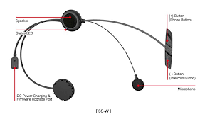 Sena 3s W Bluetooth Headset Wired Microphone