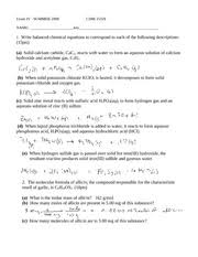 Stoichiometry Homework Answer Key