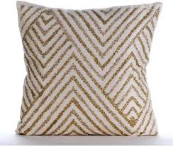 The pillows in pic are both the bowyer shag throw pillow (in rose) and eillet throw pillow in grey. Amazon Com The Homecentric Ivory Decorative Pillow Cover Sequins Chevron Zig Zag Glitter Pillows Cover 18x18 Inch 45x45 Cm Throw Pillow Covers Square Linen Throw Pillows Cover Gold Silver Tinsel Home