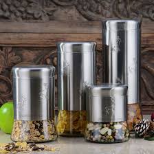 Items ending in.98 &.99 are final sale and cannot be cancelled or returned. China Set 4 Of Stainless Steel Tea Coffee Sugar Kitchen Canisters China Canisters Set Kitchen Canisters