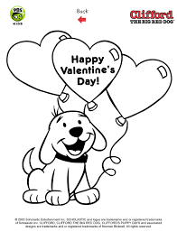 Printable Clifford Color Valentine Valentines Day Coloring Page Puppy Coloring Pages Valentine Coloring Pages