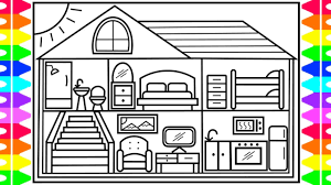Whether it is small or large, even if the house is just the size of a room, it is still where they grew up and become familiar. How To Draw A House For Kids House Drawing For Kids House Coloring Pages For Kids Youtube