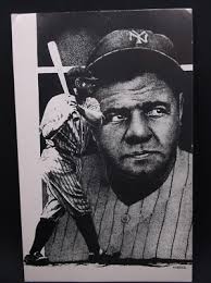 BABE RUTH Postcard by Benjamin Koerber MW-4