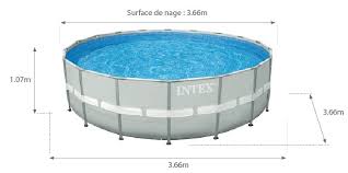 Piscine Intex Prism 3 66x1 22 Grise Cash Piscines