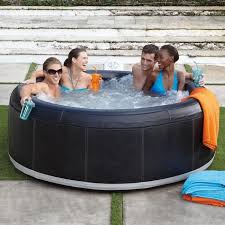 A Movable Backyard Hot Tub At A Fraction Of The Price Of A Built In Spa Inflatable Hot Tubs Portable Spa Hot Tub