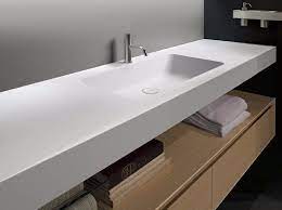 Corian Washbasin With Integrated Countertop Corian Sink White Corian Countertops Wash Basin