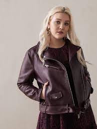 Textured Faux Leather Biker Jacket Addition Elle Penningtons Faux Leather Biker Jacket Biker Jacket Outfit Addition Elle