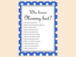 Free Baby Shower Game Who Knows Mommy Best Baby Shower Ideas Themes Free Baby Shower Games Free Printable Baby Shower Games Printable Baby Shower Games