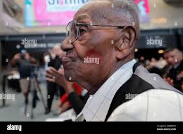 World War II veteran Lawrence Brooks sports a lipstick kiss