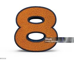 Brown Number 8 Stock Photo - Download Image Now - Art, Brown, Clip Art -  iStock