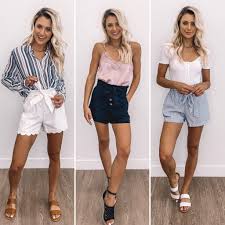 How To Style Paper Bag Shorts Summer Outfits Casual Summer Outfits Fashion
