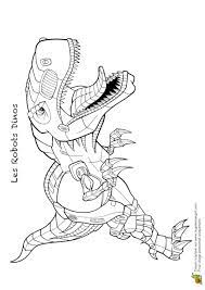 coloriage dinosaure robot gueule ouverte de tulipe