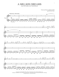 This is the second song from the greatest showman: A Million Dreams From The Greatest Showman Noten Pasek Paul Flote Und Klavier