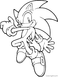 Here is a coloring page of sonic and his friends to paint online. Sonic The Hedgehog Coloring Pages Coloringall