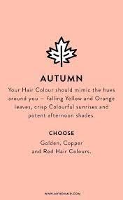 We Re Obsessed With Matching Our Hair Colour To The Seasons Hair Color Hair Color Quotes Fall Hair Colors